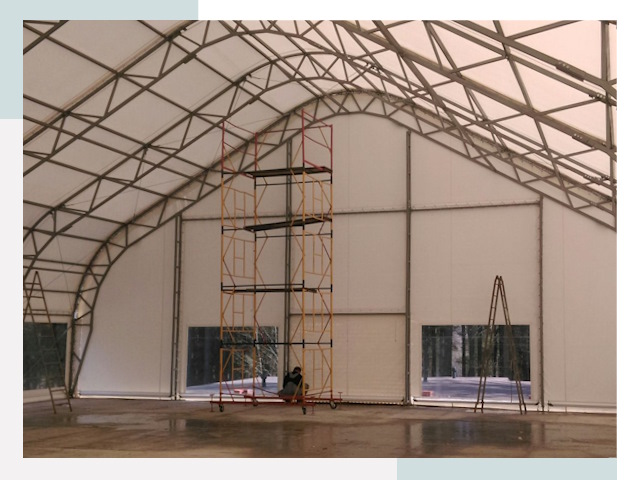 Шатровые ангары в Когалыме