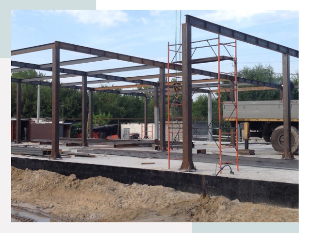 Фундамент для ангаров в Когалыме